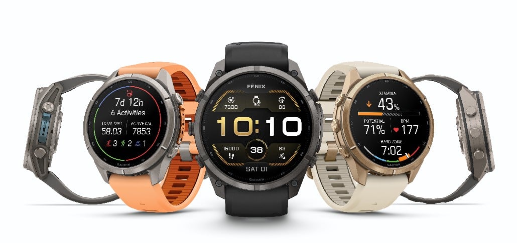 Garmin fēnix 9-serien med flere modeller i forskellige størrelser og farver